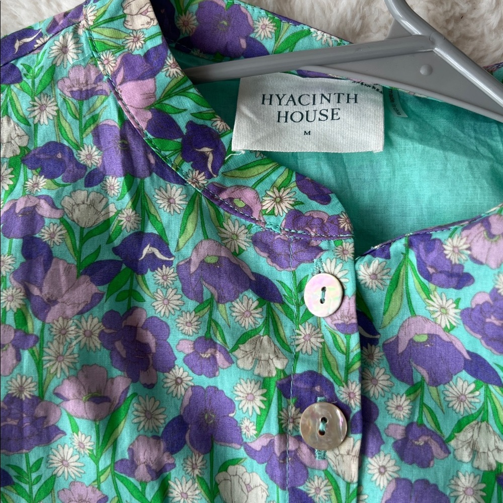 Tuckernuck Hyancith House Floral Bellflower Maxi Dress Medium New With Tags - Picture 5 of 5